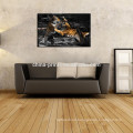 Tiger on Black Background Canvas Prints/animal Picture Print Artwork/Wholesale Canvas Painting Art